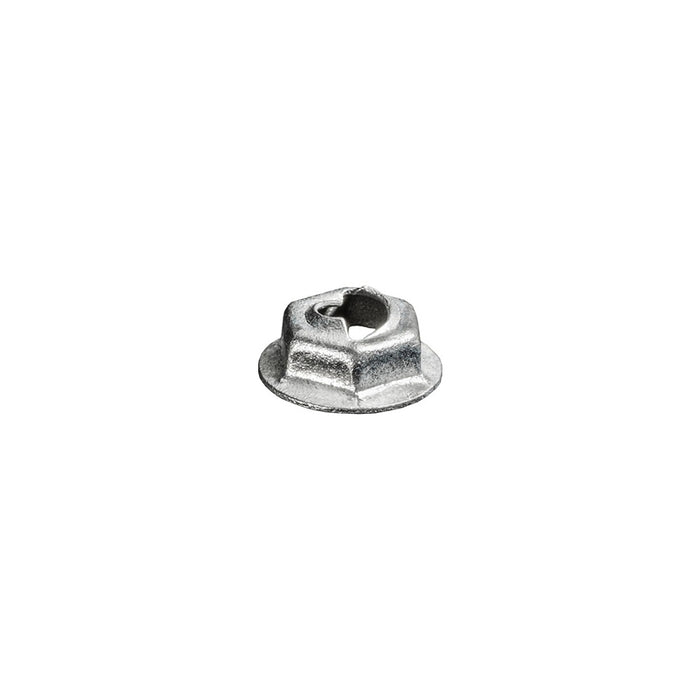 Auveco 2897 Hex Washer Thread Cutting Nut, 1/4 in Stud x 1/4 in Across Flats, Zinc
