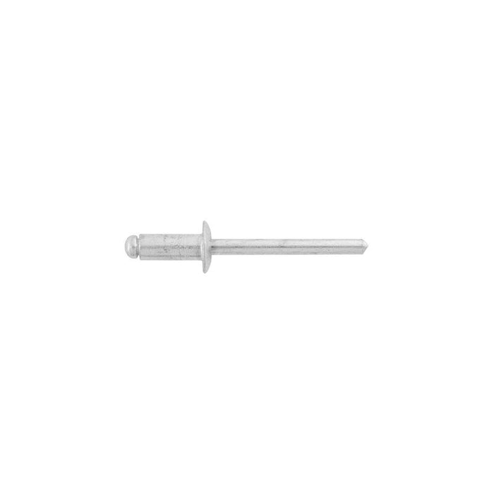 Auveco 8311 Dome Head Blind Pan-L Rivet, 3/16 in Dia x 7/16 in L x 1/8 to 1/4 in Grip Range, Aluminu