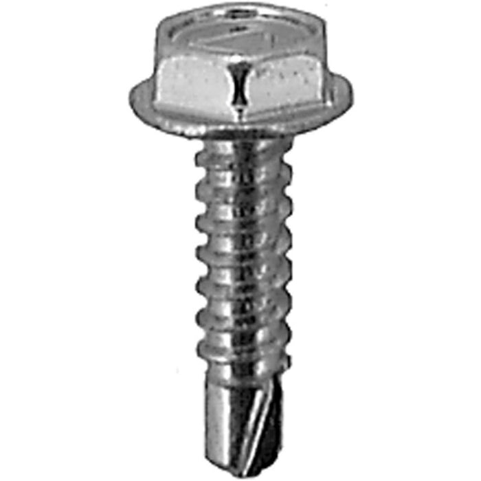 Auveco 9615 Hex Washer Head Teks Point Tapping Screw, #10 Screw x 3/4 in L, Zinc