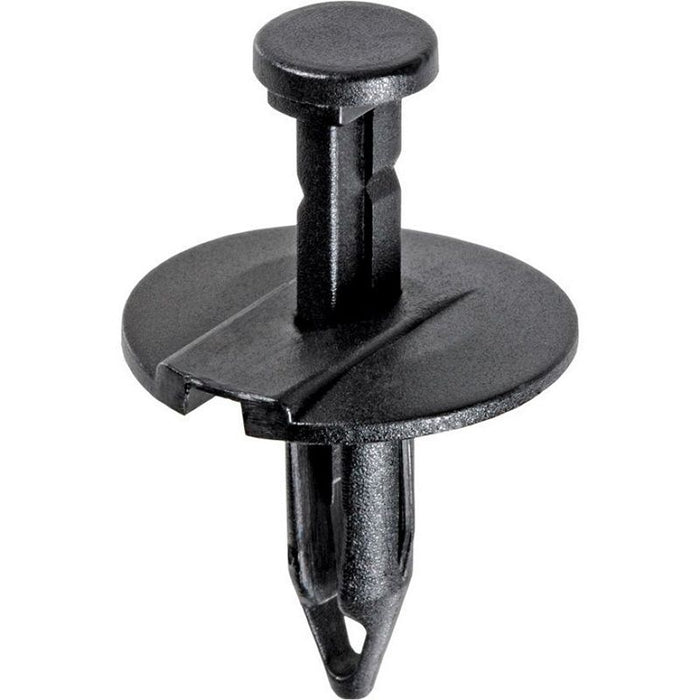Auveco AP14019 Push-Type with Closed End Splash Shield and Fascia Retainer, 1 in Dia Head, Nylon, Bl