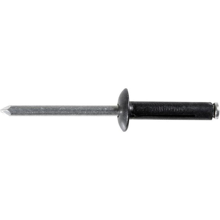 Auveco AP17121 Rivet, 3/16 in Dia x 5/64 to 15/64 in Grip Range, Aluminum Rivet/Mandrel, Black