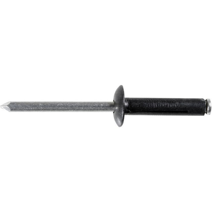 Auveco AP17121 Rivet, 3/16 in Dia x 5/64 to 15/64 in Grip Range, Aluminum Rivet/Mandrel, Black