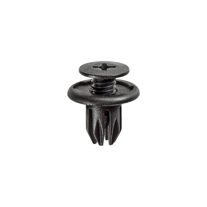 Auveco AP17267 Push/Screw-Type with Open End Front and Rear Bumper Retainer, 20 mm Dia Head, Nylon,