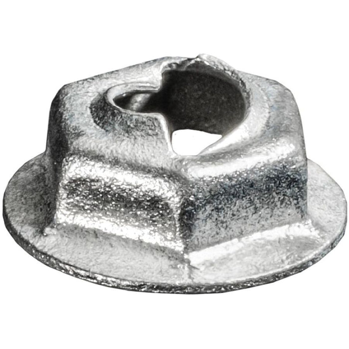 Auveco AP2897 Hex Washer Thread Cutting Nut, 1/4 in Stud x 1/4 in Across Flats, Zinc
