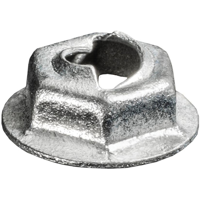 Auveco AP2897 Hex Washer Thread Cutting Nut, 1/4 in Stud x 1/4 in Across Flats, Zinc