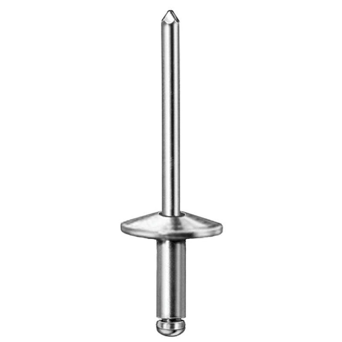 Auveco AP8313 Dome Head Blind Pan-L Rivet, 3/16 in Dia x 9/16 in L, Aluminum โ Silver
