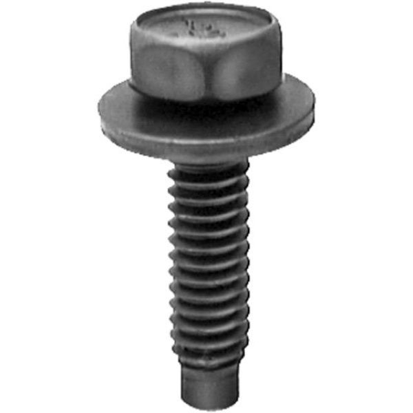 Auveco AP9480 Hex Sems Head Dog Point Body Bolt, 1/4 in - 20 TPI Screw x 7/16 in Hex x 1 in L, Phosp