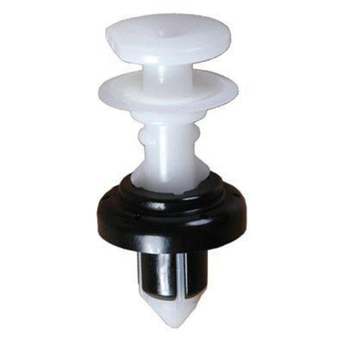 Auveco Honda Push Type Retainer - Black & White Nylon β view 2