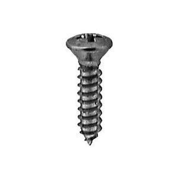 Auveco #8 X 3/4 Phillips Oval Head Tap Screw Chrome β view 2