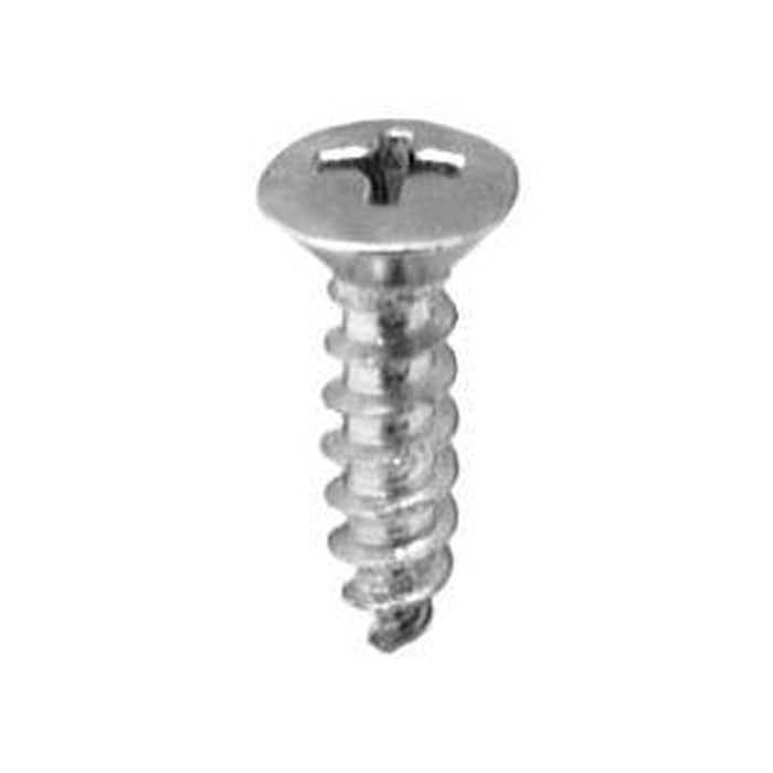 Auveco #10 X 3/4 Phillips Oval Head Tap Screw Chrome β view 2