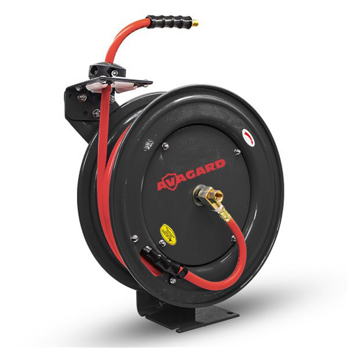 Blue Bird Air Hoses BluBird AVGR3850 Metal Retractable Hose Reel with 3/8" x 50' Rubber Air Hos