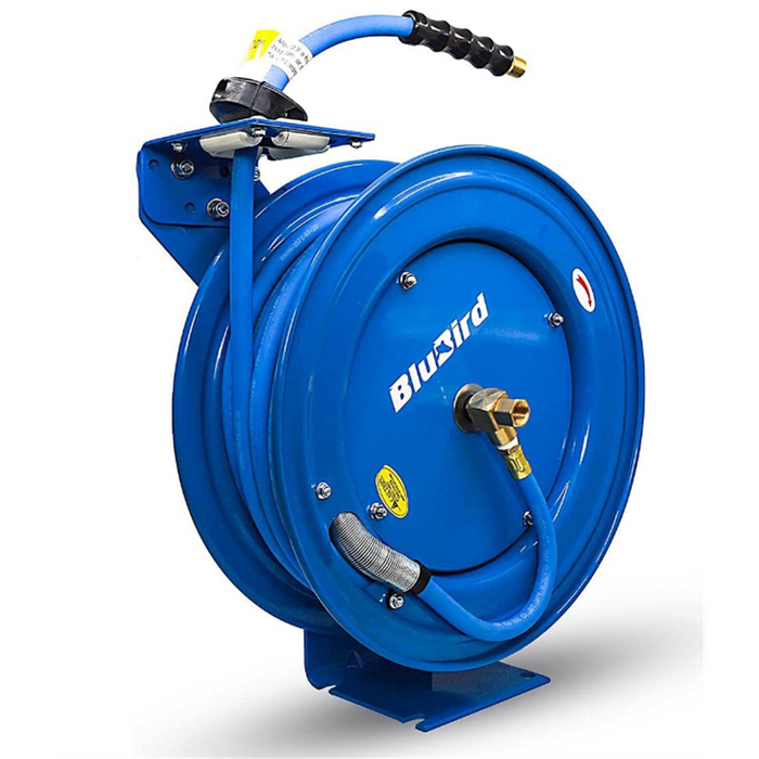 Blue Bird Air Hoses BBR3875 18ga. Retractable Hose Reel with 3/8" x 75' Air Hose