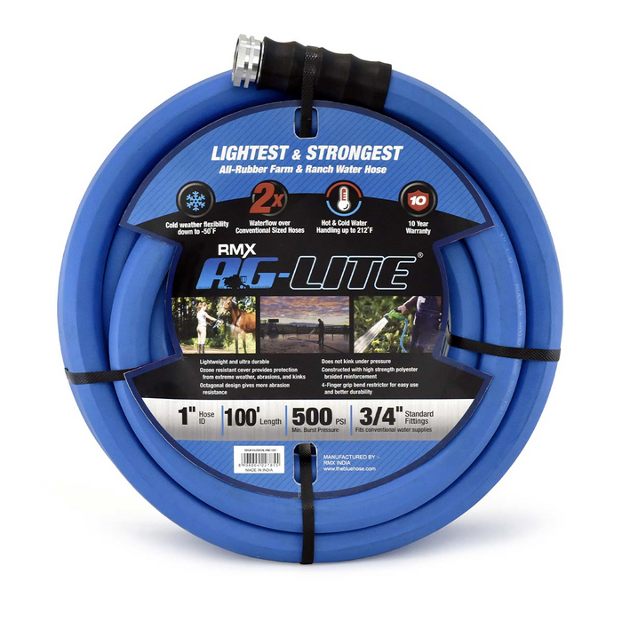 Blue Bird Air Hoses BSALONE100 1" x 100' Hot/Cold Water Rubber Garden Hose