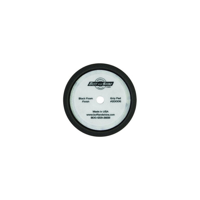 Buff and Shine 2000G 8 in Black Grip Pad with Hook and Loop, 2 in Thick Reticulated Polyester Foam
