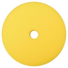 BUFF and SHINE Uro-Tec™ 634BN Grip Pad, 7 in Dia, 1-1/4 in THK, Hook and Loop Attachment, Foam Pad, Yellow