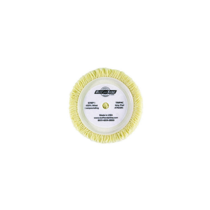 Buff and Shine and SHINE 7502G Buffing Grip Pad, 7-1/2 in Dia, Hook and Loop Attachment, 100% Twiste