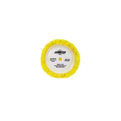 BUFF and SHINE 7503GY Buffing Grip Pad, 7-1/2 in Dia, Hook and Loop Attachment, 100% Twisted Wool Pad, Yellow
