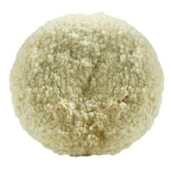 BUFF and SHINE 803N Double Sided Buffing Pad, 8 in Dia, 100% Twisted Wool, Natural
