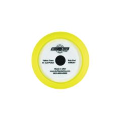 BUFF and SHINE 930GT Buffing Grip Pad with Center Tee, 9 in Dia, 1-1/2 in THK, Reticulated Polyester Foam, Yellow