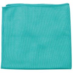 BUFF and SHINE MF2G Glass Cleaning Towel, 16 in L x 16 in W, Microfiber, Dark Green