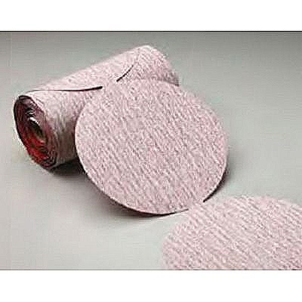 Carborundum® Carbo Premier Red™ 18169 Dri-Lube Stick-On Sanding Disc Roll, 6 in, P180 Grit, Aluminum Oxide
