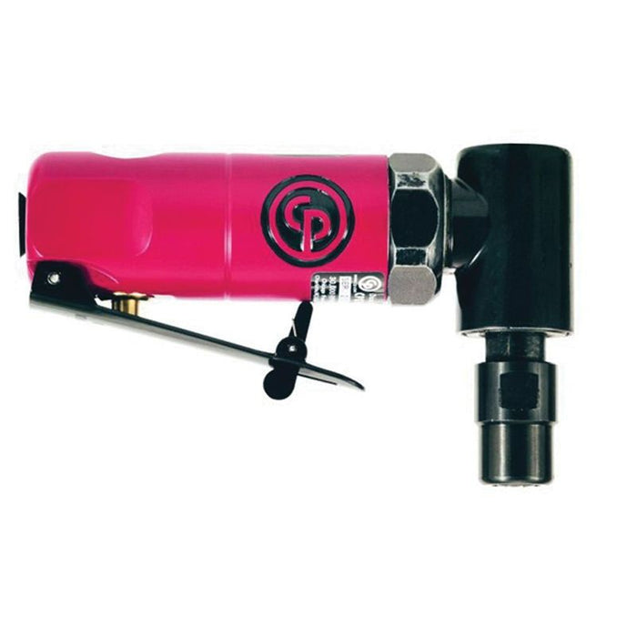 Chicago Pneumatic 875 Medium-Duty Air Angle Die Grinder, 1/4 in, 22500 rpm, 0.3 hp, 22 cfm, 1/4 in F