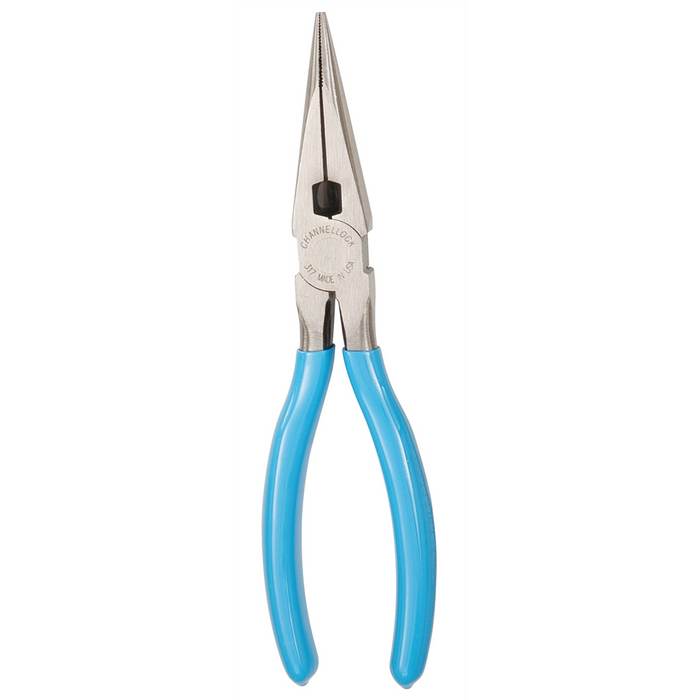Channellock Tools Side Cutting Long Nose Pliers, 8 In Oal, 2.36 In L Jaw, 0.14 In W Tip