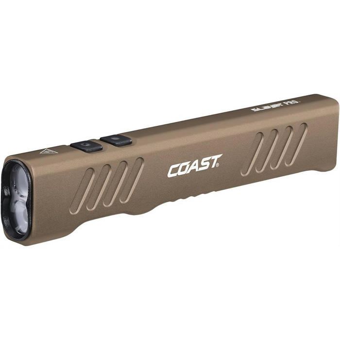 Coast Products Slayer Pro 1150 Lumen Rechargeable Flashlight with Beamsaver Memory Mode - Dune