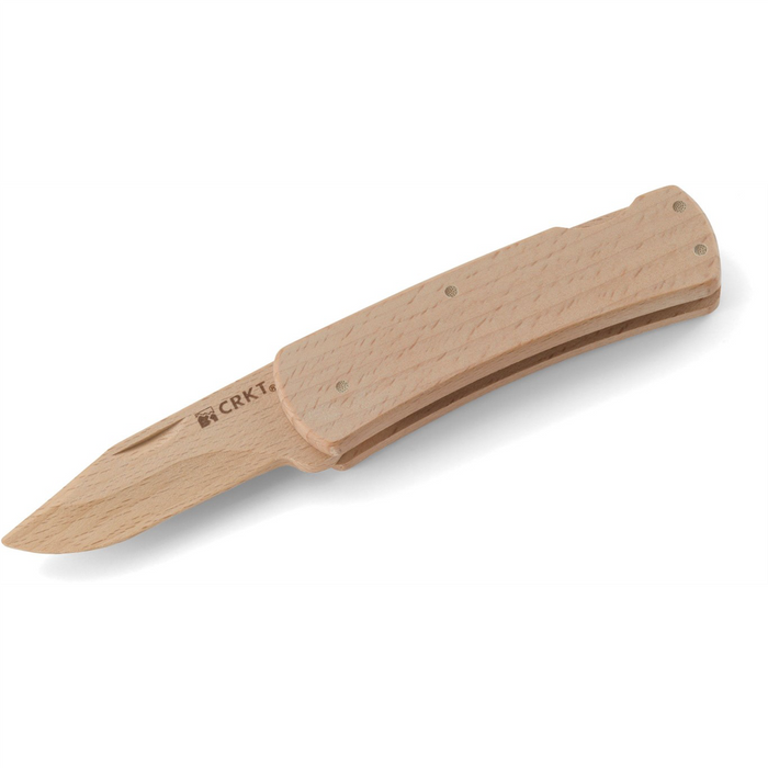 Columbia River Knives Nathan's Knife Kit Beech Wood Raw Plain Blade Folding Knife with Lockback Beec