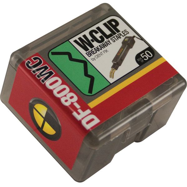 Dent Fix Equipment DF-800WC50 Breakaway Staple W-Clip, Stainless Steel, Use With: DF-400BR, DF-800BR