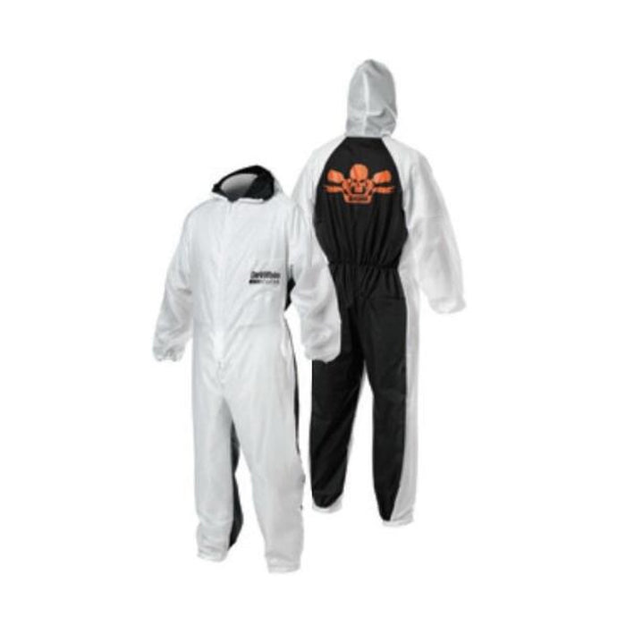 DeVilbiss Reusable Coverall 803598 X-Large White Nylon Front Cotton Back Elastic Waist โ view 2