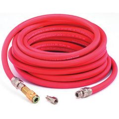 DevilBiss® 220049 3-Piece Reusable Air Hose Assembly, 25 ft, 3/8 in ID x 11/16 in OD, Synthetic Rubber