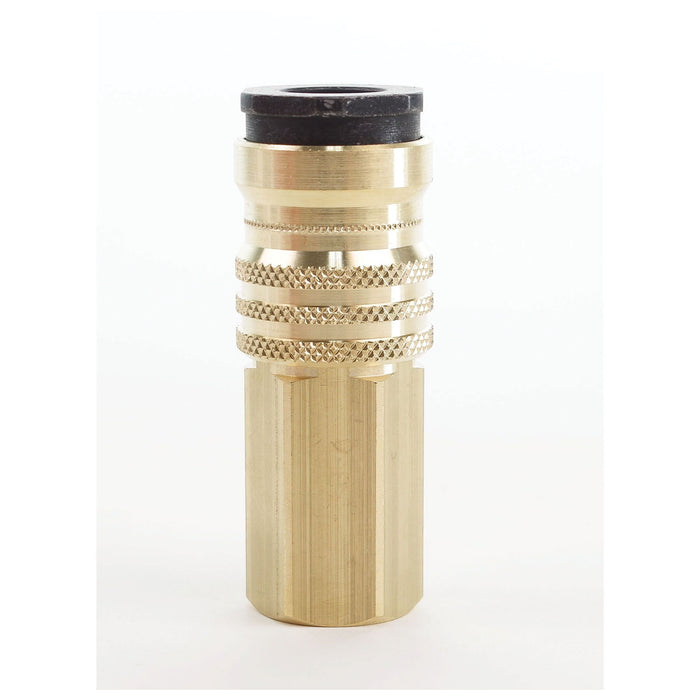 DeVilbiss 240148 Quick Disconnect Coupler, 1/4 in, FNPT, Steel, Natural