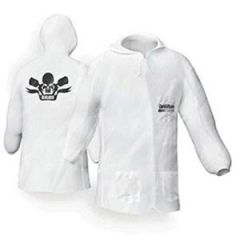 DevilBiss® DeVilbiss CLEAN™ 803666 Hooded Lab Coat, X-Large, White, Nylon, Elastic Waist