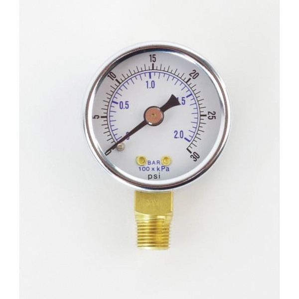DeVilbiss GA-355 Pressure Gauge, 0 to 30 psi, 1-1/2 in Dia, Use With: DAD-503 Breathable Air Filtrat