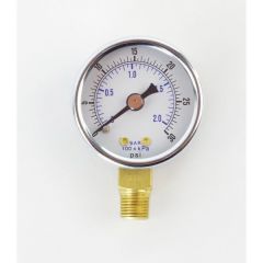 DevilBiss® GA-355 Pressure Gauge, 0 to 30 psi, 1-1/2 in Dia, Use With: DAD-503 Breathable Air Filtration Unit