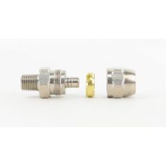 DevilBiss® P-HC-4599 Reusable Straight Hose Connector, 1/4 in MNPS
