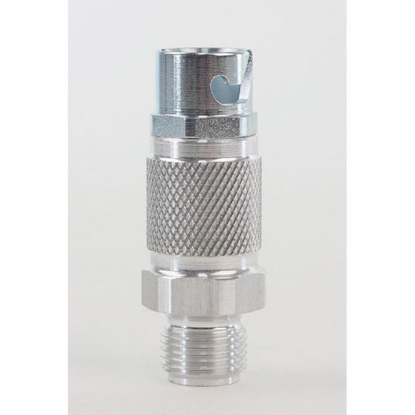 DeVilbiss P-HC-4808-1 Bayonet Style Quick Disconnect Fluid Coupler, 3/8 in MNPS, 500 psi, Aluminum