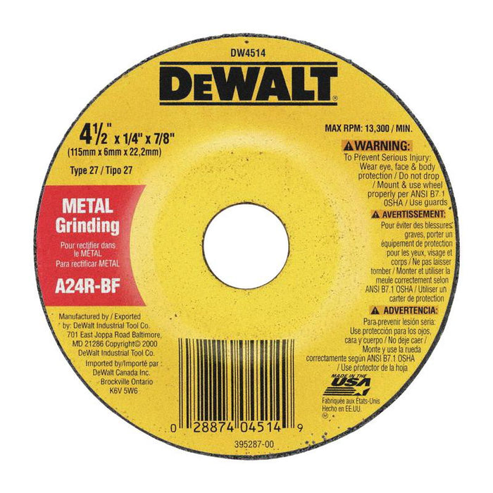 DeWALT 4-1/2X1/4 Metal Gp (Blk) โ view 2