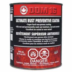 DOMINION SURE SEAL DOM16Q DOM16 Series Ultimate Rust Preventative Coating, 6 qt Can, Black, Liquid
