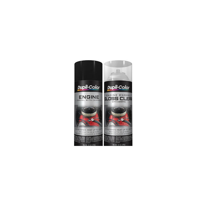 Dupli-Color® DE1636 Engine Enamel with Ceramic Resin, 12 oz, Gloss Clear