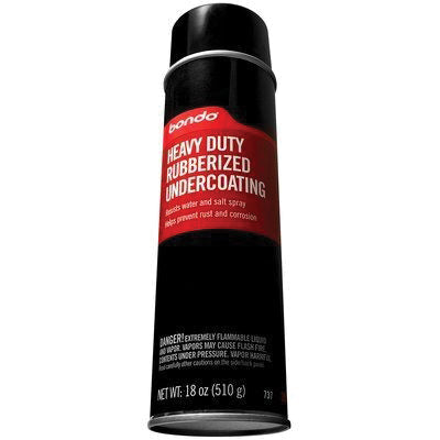 Bondo™ 737 Medium Texture Rubberized Undercoating, 18 oz Can, Aerosol, Black, 4 to 6 hr Curing