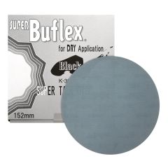 Super Buflex 193-1504, 6 in Disc 3000 Grit, Black, Dry, Hook and Loop, No Holes