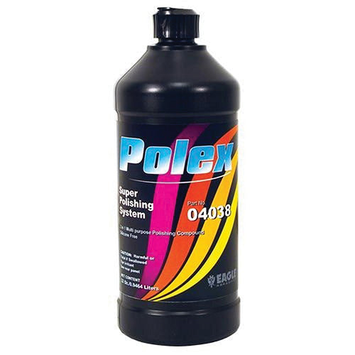 Eagle Abrasives Polex 04038 Polishing Compound, 32 oz Bottle, Shine White, Liquid
