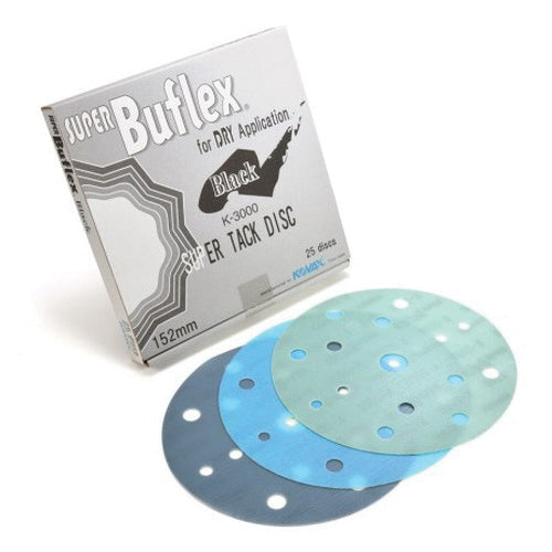 Eagle Abrasives Super Buflex 193-1562 Buflex Disc, 6 in, 15 Holes, 2500 Grit, Super-Tack Attachment,