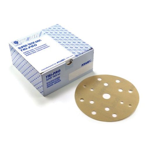 Eagle Tri-Pro 527-0320 Resin Bonded Abrasive Disc, 6 in, 15 Holes, 320 Grit, Super-Tack Attachment