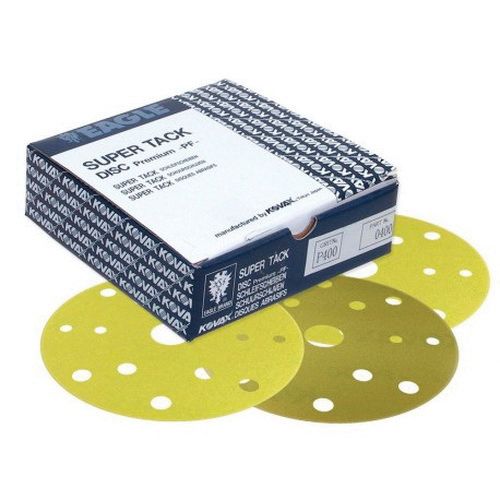 Eagle 568-0600 PF Premium Series High Performance Abrasive Disc, 6 in, 15 Holes, 600 Grit, Super-Tac