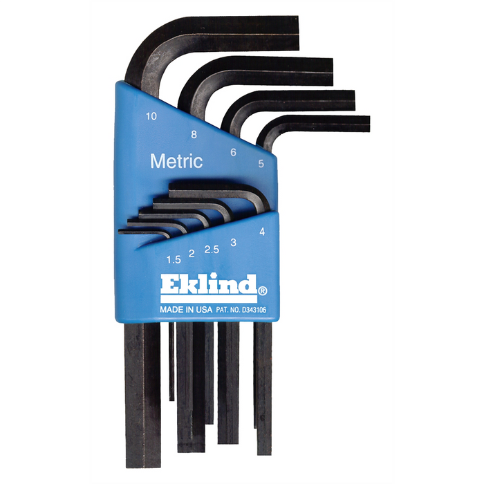 Eklind Tool Company KEY SET 9 PC METRIC SHORT 1.5-10MM