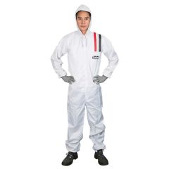 Colad 510054 5100 Series Anti-Static Plain Spray Overall, Medium, White, Nylon