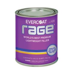 EVERCOAT® Rage® 100105 Lightweight Premium Body Filler, 750 mL Can, Gray, Liquid